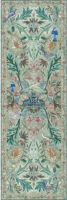 Produktbild von Teppichläufer 80 x 200 cm, grün, waschbar, Antirutsch Gummi, Kurzflor, für Flur