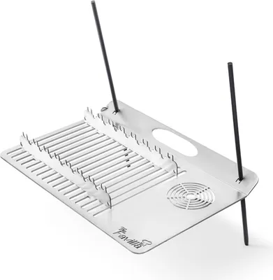 Produktbild von TheFavilla - Edelstahl Camping Grill mit 2-in-1-Funktion – Teezubereitung & Fleisch frisch halten | Platzsparend & feuerfest