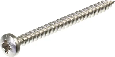 Produktbild von SECCARO Spanplattenschraube Halbrundkopf 4 x 50 mm, Edelstahl V2A VA A2, Holzschraube mit Vollgewinde, Kreuzschlitz / PZ, 150 Stück