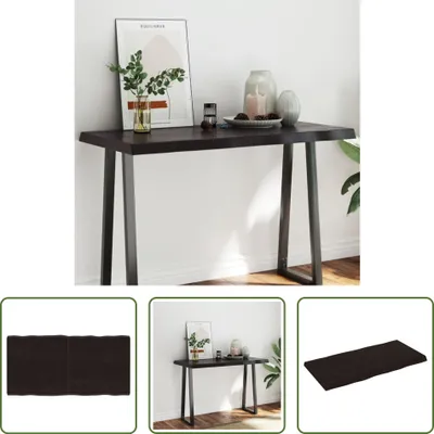 Produktbild von The Living Store Tischplatte 120x60x(2-6) cm Massivholz Behandelt Baumkante