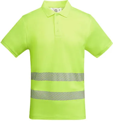 Produktbild von Roly Workwear HV9318 | Poloshirt Atrio Shortsleeve Poloshirt Herren - Farbe: Fluor Yellow 221 - Größe: 3XL