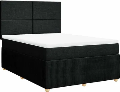 Obrázok produktu pre vidaXL Boxspring posteľ s matracom čierna 140x190 cm látka