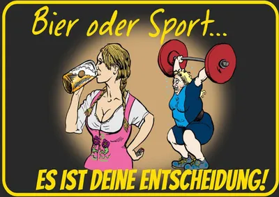 Produktbild von vianmo Holzschild 30x40 cm Pinup Bier oder Sport Entscheidung