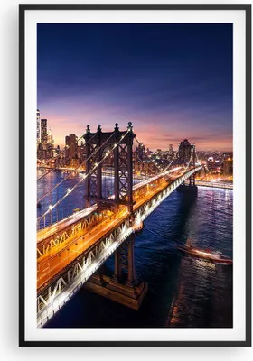 Produktbild von Gerahmtes Poster - Schwarzer Rahmen - Usa amerika new york manhattan - 61x91,5 cm - Wand Bild - Wanddeko - Wandbilder - Wandposter - Bilderrahmen - Bilder - Kunstdruck - Wandbild - P2BPA61x91-2820