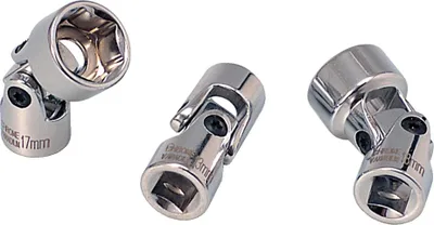 Produktbild von KS TOOLS 911.3844-E 3/8" CHROMEplus Sechskant-Stecknuss mit Gelenk, 13mm, auf Hänger