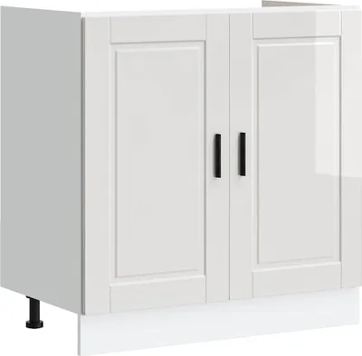 Obrázok produktu pre Drezová základná skrinka Porto lesklá biela 80x46x81,5 cm
