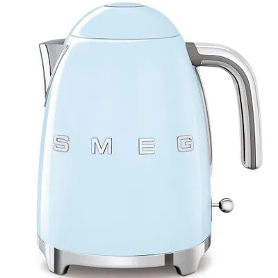 Produktbild von SMEG Wasserkocher Edelstahl 1,7 L Fassung, 2400 W, Wasser Kocher, 2400,00 W, 360° Basis, BPA- Frei, elektrischer - Blau