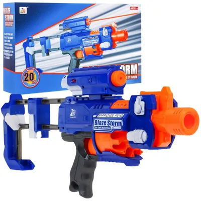 Immagine prodotto di Fucile per bambini 8+ Blaze Storm + 20 proiettili in schiuma + mirino laser + calcio