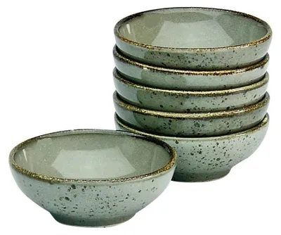 Zdjęcie produktu dla CreaTable, 22079, Nature Collection Stone, miska na soję 6 szt, kamionka