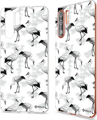 Produktbild von NALIA Hülle für Huawei P30 Pro, Motiv Handyhülle Slim Silikon Case Crystal Cover Storch