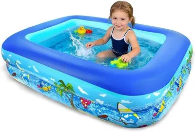 Zdjęcie produktu dla Nadmuchany basen prostokątny dla dzieci - 120 cm