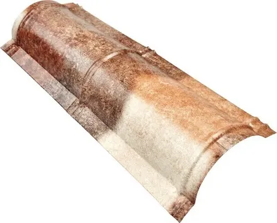 Produktbild von PRECIT Firstblech halbrund Spanish Granada 1000 mm x 114 mm x 280 mm