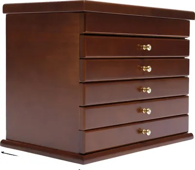 Obrázek produktu pro Organizér na šperky, vintage design, 6 přihrádek, hnědý