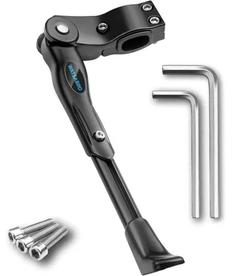 Productafbeelding van Fietsenrek, geschikt voor 24- en 28-inch fietsen, met een hoogteverstelling van 4 cm, aluminium, blauw-zwart