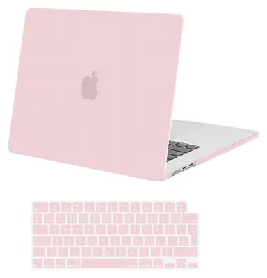 Immagine prodotto di Compatibile con la custodia per MacBook Air da 15 pollici, colore rosa pastello e design ultra sottile