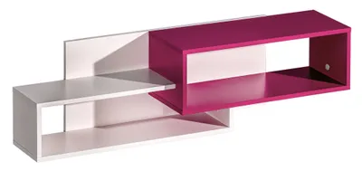 Produktbild von Furniture24 Hängeregal Wandregal Wandboard Trafiko 11 Weiß/Rosa