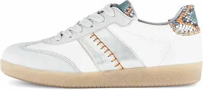 Produktbild von Gabor Damen Sneaker aus Leder, beige, mit Schnürung und ca. 2,5 cm Absatzhöhe