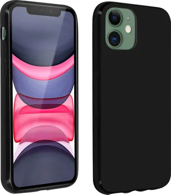 Image de Avizar, coque gel, backcover pour Apple iPhone 11, frosted case, noir