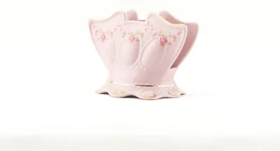 Produktbild von Serviettenhalter 8,5 cm, rosa Porzellan, Blumen, Leander