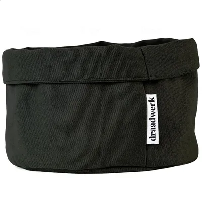 Stoffkorb Brotkorb Schwarz 20 x 15 cm