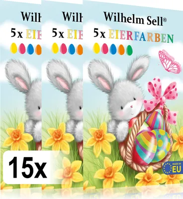 Produktbild von Wilhelm Sell® 15x Eierfarben-Pulver für Ostereier - Perfekt zum Ostereier-Färben
