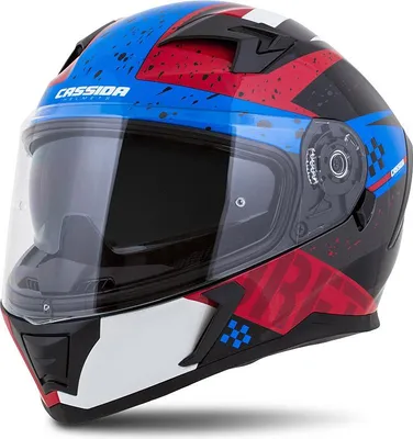 Zdjęcie produktu dla kask Integral 3.0 DRFT, CASSIDA (perłowy niebieski/czerwony/czarny/biały, plexi z przygotowaniem Pinlock, rozmiar XS)