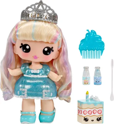 Produktbild von MGA Entertainment Yummiland Large Doll + Lipgloss Pet- Callie Birthday Cake, Mini-Puppe, Weiblich, 4 Jahr(e), Junge/Mädchen, Mehrfarbig