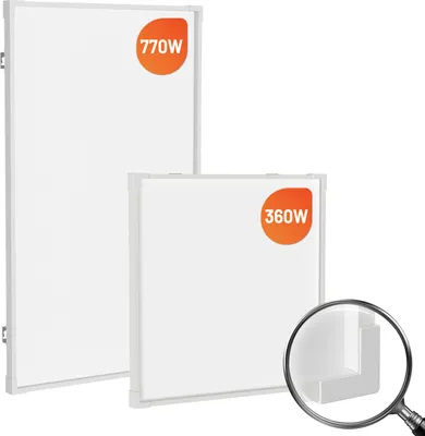 Produktbild von Bettizia Infrarot-Deckenheizung | Mit Licht Kalt/Warmweiß - Bis 10 m² - Fernbedienung - Kantenschutz - Dimmbar - Lampe - Heizung (360 Watt)