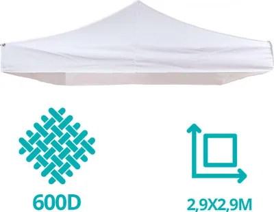 Zdjęcie produktu dla Plandeka na pawilon, kilka rodzaji-2,9x2,9 metrowa plandeka