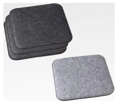 Produktbild von 4 Stück Wendekissen aus Filz in Grau und Anthrazit 35 x 35 cm