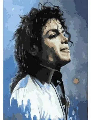 Produktbild von Malen nach Zahlen, Michael Jackson, Porträt, 40x50 cm, auf Leinwand, gerahmt, kreatives Hobby