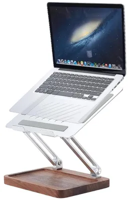 Productafbeelding van Elzusha - Houten Laptopstandaard met Koelhouder