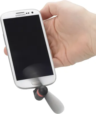 Produktbild von hr-imotion Mini Ventilator für Micro-USB schwarz, 11011101