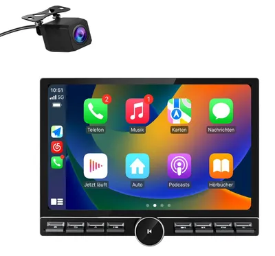 Obrázok produktu pre 13,1" autorádio CarPlay s kamerou pre VW Multivan T5 2008-2015 GPS navigácia WIFI 4G BT SWC USB 6+128 GB 8-jadrový procesor DAB+ Android Auto