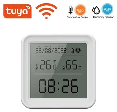 Produktbild von ZELURXX Tuya WLAN Temperatur- und Feuchtigkeitsmesser Smart Sensor, Wifi Hygrometer, Fernüberwachung, App Steuerung, Hausautomation