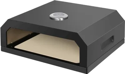 Produktbild von El Fuego® Pizzaaufsatz für alle Grillarten geeignet Gas, Holzkohle, Elektro, mit Thermometer, Pizzaeinsatz