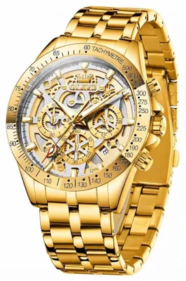 Immagine prodotto di Orologio da uomo OLEVS oro e bianco con cinturino in acciaio KP42026