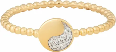 Produktbild von cai Ring 925/- Sterling Silber gelb 060 (19,1) Zirkonia 274270319V