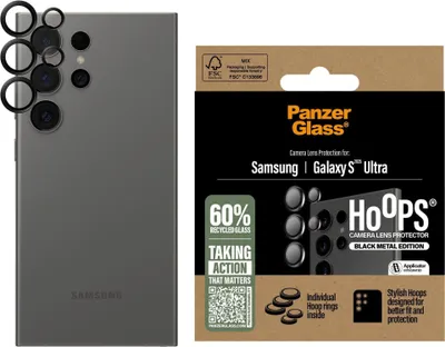 Image de PanzerGlass ® Hoops® Protection de l'objectif de l'appareil photo Noir Samsung Galaxy S25 Ultra