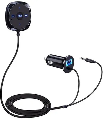 Immagine prodotto di Collegamento automatico del cellulare via Bluetooth per auto con presa accendisigari e supporto magnetico per auto con ingresso AUX da 3,5 mm