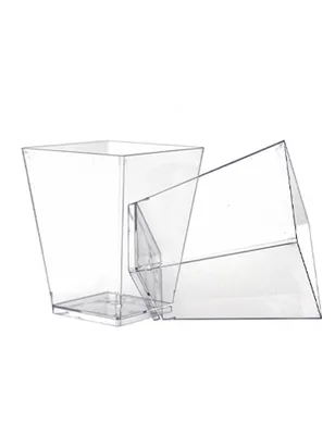 Obrázok produktu pre Kelímok na jedlo pre prsty, číry 5,0 x 5,0 x 4,5 cm - 60 ml [50 kusov]