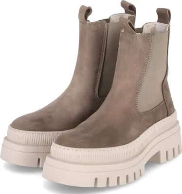 Produktbild von Tamaris Damen Chelsea Boots/ Stiefeletten Taupe Rauleder Größe: 40