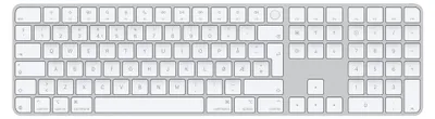 Produktbild von APPLE Magic Keyboard with Touch ID and Numeric Keypad for Mac models with Apple silicon - Norwegian - White Keys