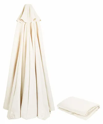 Produktbild von Ersatz-Sonnenschirmbezug 3 m/270 cm, 8 Streben, UV-Schutz, winddicht, Anthrazit/Blau/Grau/Rot/Beige. Robuster Sonnenschirm für Strand, Terrasse und Garten.