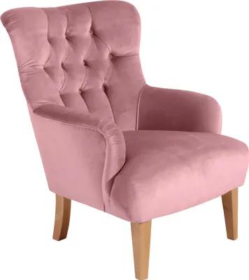 Produktbild von Max Winzer Sessel Brandon - Samtvelours rosé - Maße: 71 x 82 x 97 cm