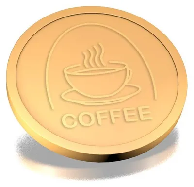 Immagine prodotto di Monete da caffè CombiCraft in rilievo beige - 250 pezzi