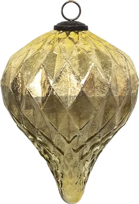 Produktbild von Clayre & Eef Weihnachtskugel XL Ø 16 cm Goldfarbig Glas