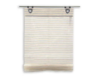 Produktbild von Raffrollo Bambusoptik gelb taupe mit Haken ohne Bohren 95x130cm
