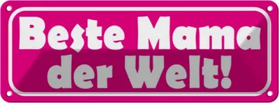 Produktbild von vianmo Blechschild 10x27 cm Beste Mama der Welt Männer Frauen Spruch Zitat