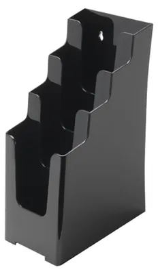 Zdjęcie produktu dla Deflecto - Stojak na teczki Deflecto 1/3 A4, 4 przegródki, czarny